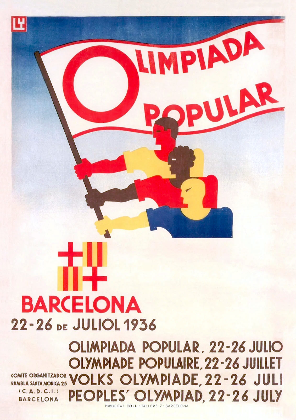 Olimpiada popular Barcelona 1936 affiche
