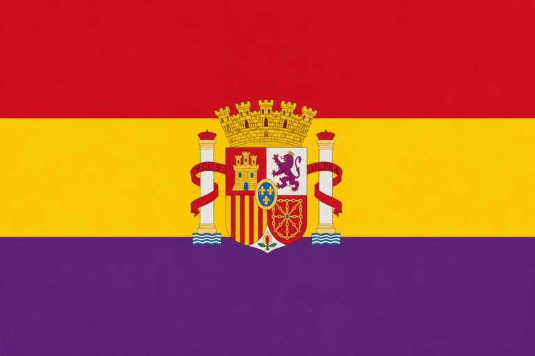 Drapeau officiel de la république espagnole en 1936